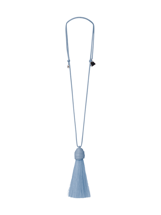 Designer Horsehair Necklace - blue