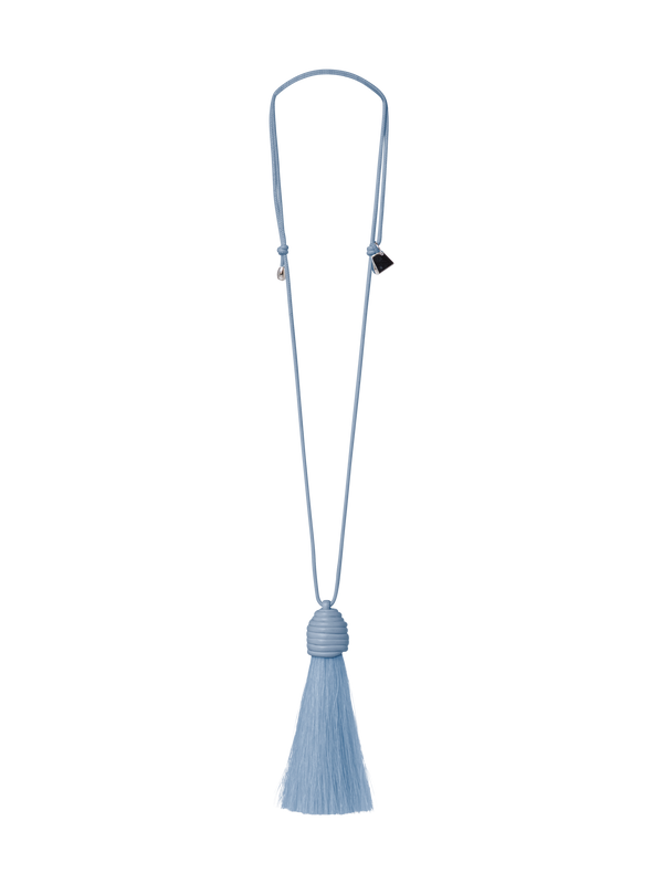Designer Horsehair Necklace - blue