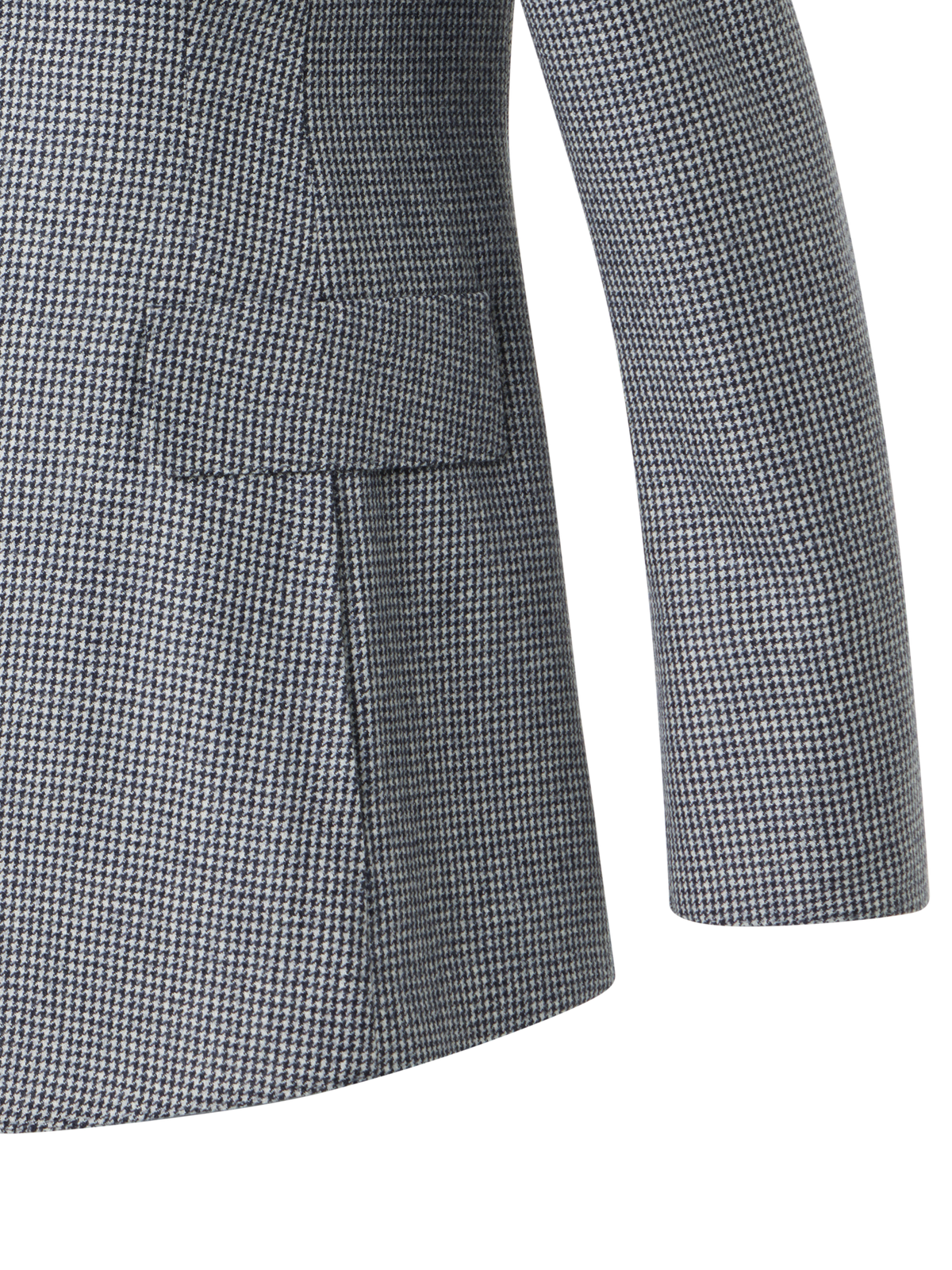 Designer Cashmere Pepita Tailored Blazer - grey
