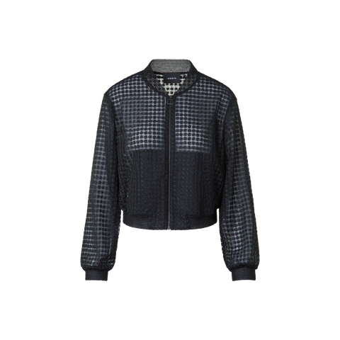 Bomber Jacket in Flower Embroidery