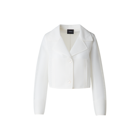 Transparente Cropped-Jacke aus Techno-Grid