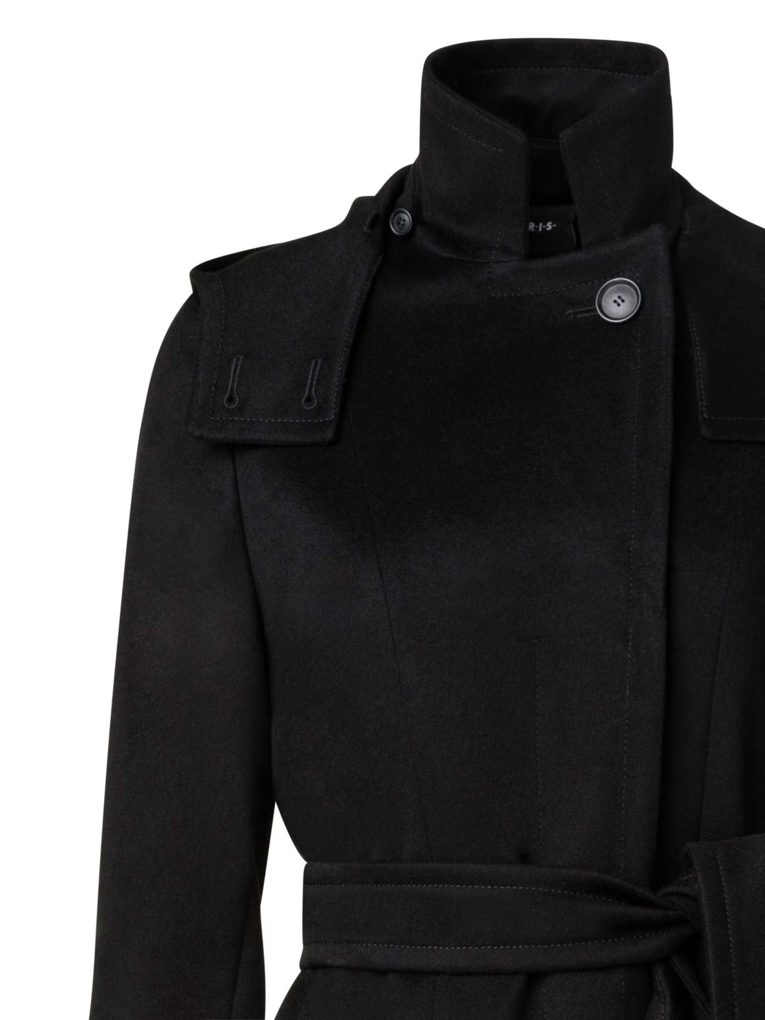 Designer Storm System® Cashmere Coat - black