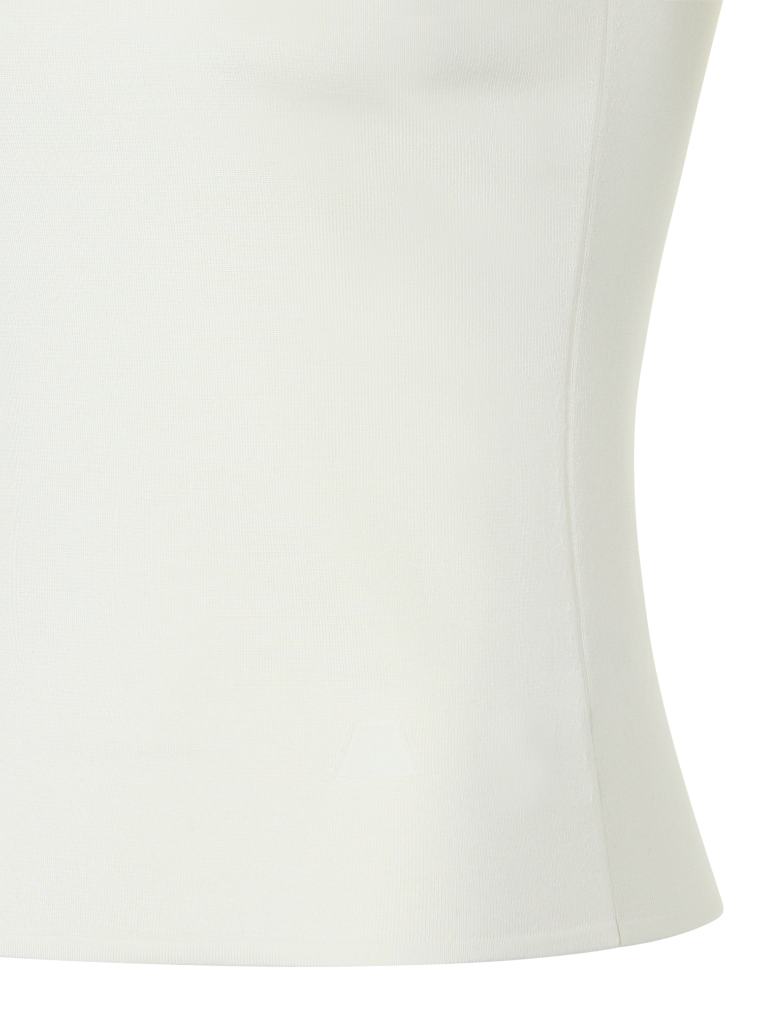 Designer Sleeveless Knit Top in Silk Stretch - ecru