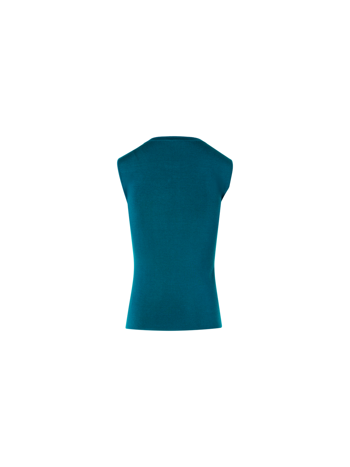 Designer Sleeveless Stretch-Silk Knit Top - blue