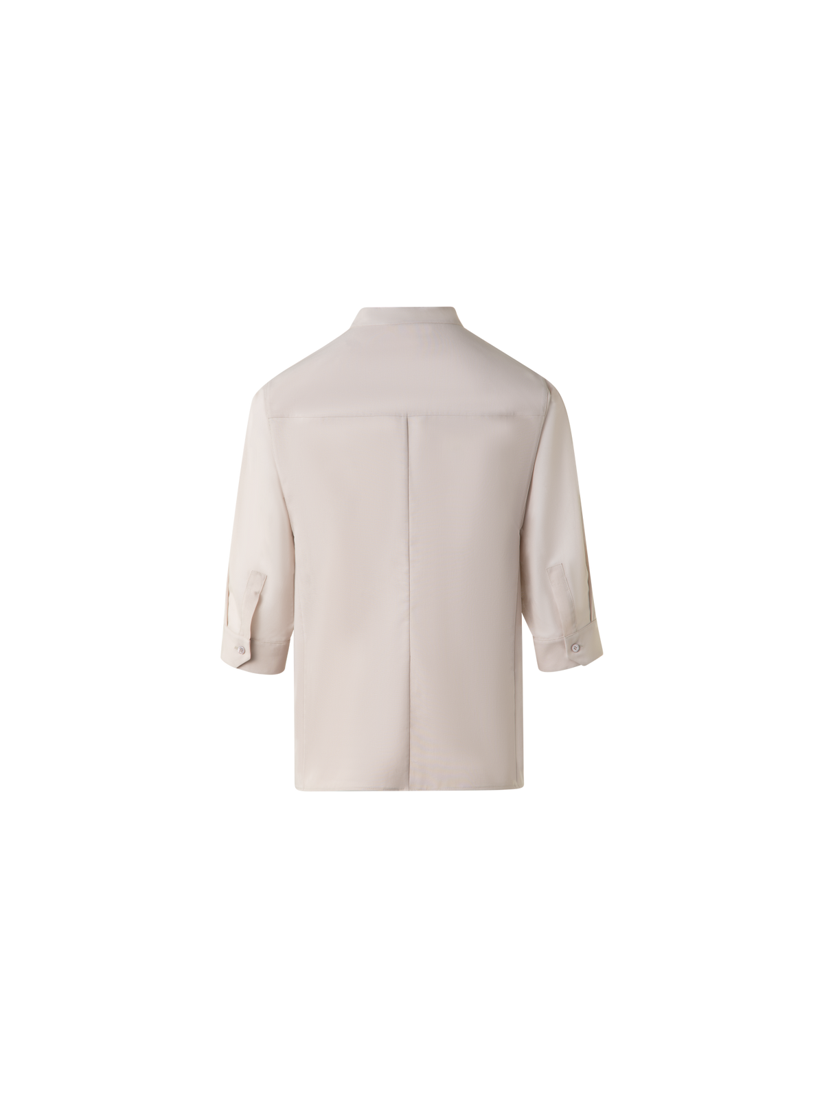 Designer Cotton Blouse with Sheer Volume Sleeves - neutral - grey - beige