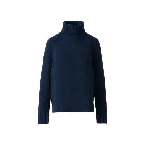 Boxy Cashmere Turtle Neck Sweater