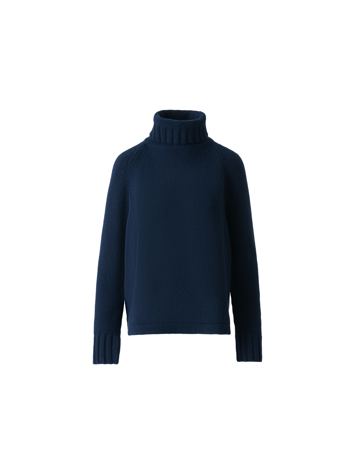 Designer Boxy Cashmere Turtle Neck Sweater - neutral - navy - blue