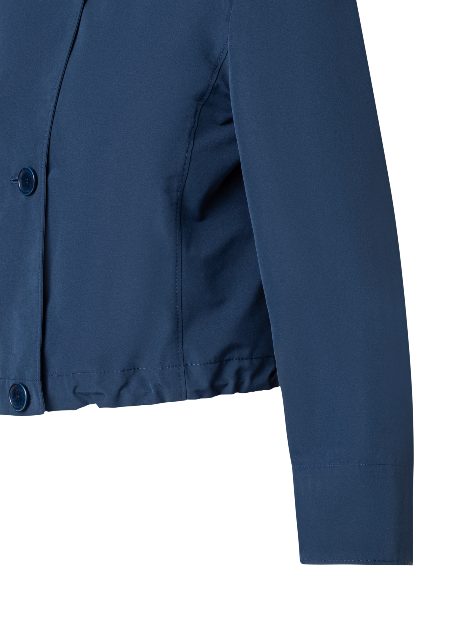 Designer Short Techno Taffeta Jacket - navy - blue