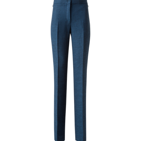 Straight Linen Double-Face Pants