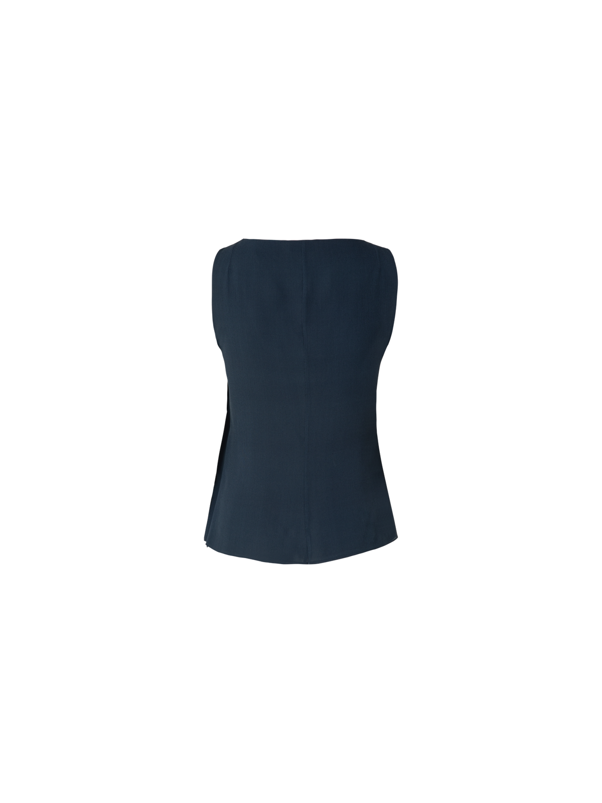 Designer Sleeveless Silk Georgette Top - navy - blue