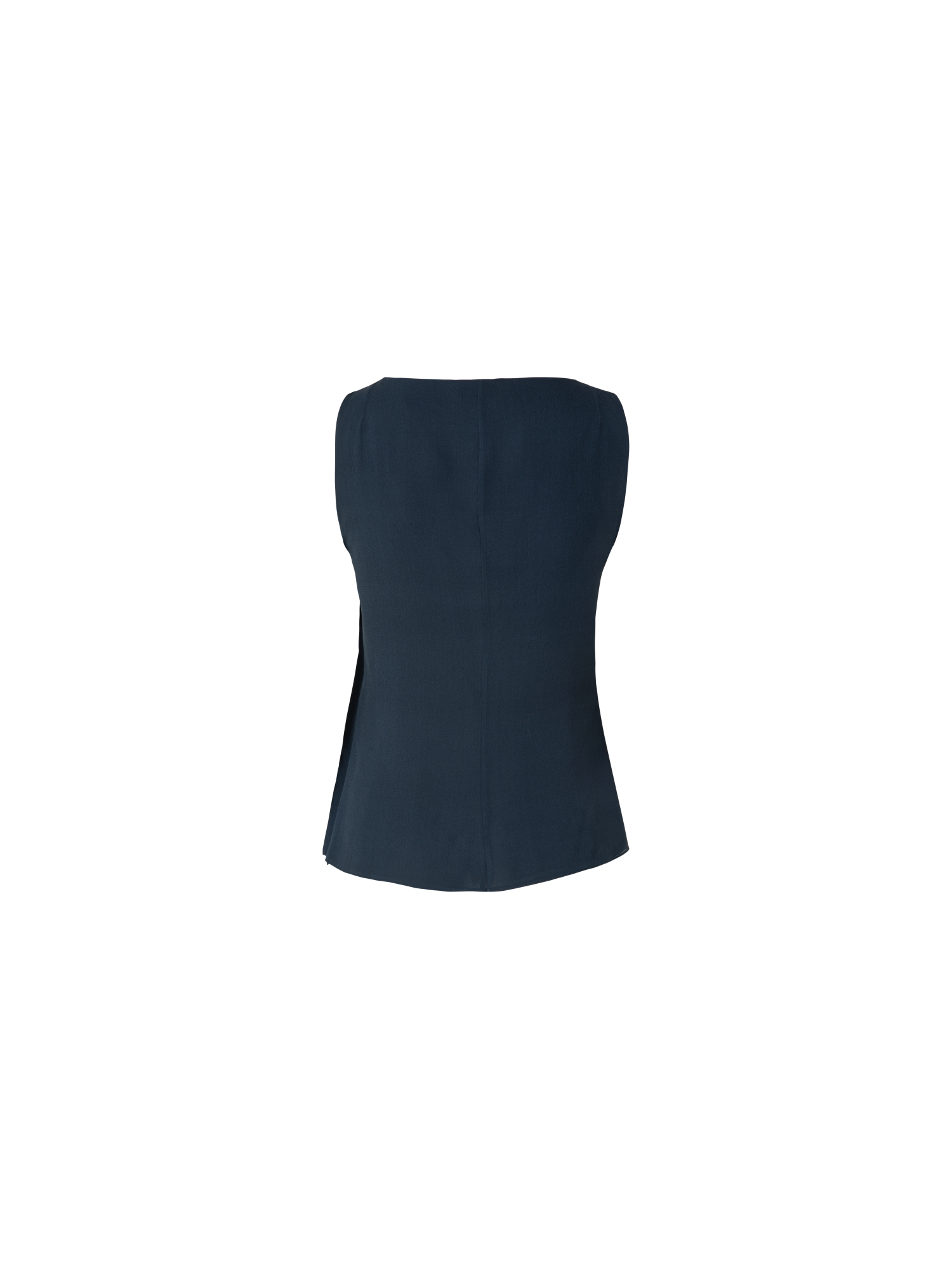 Designer Sleeveless Silk Georgette Top - navy - blue