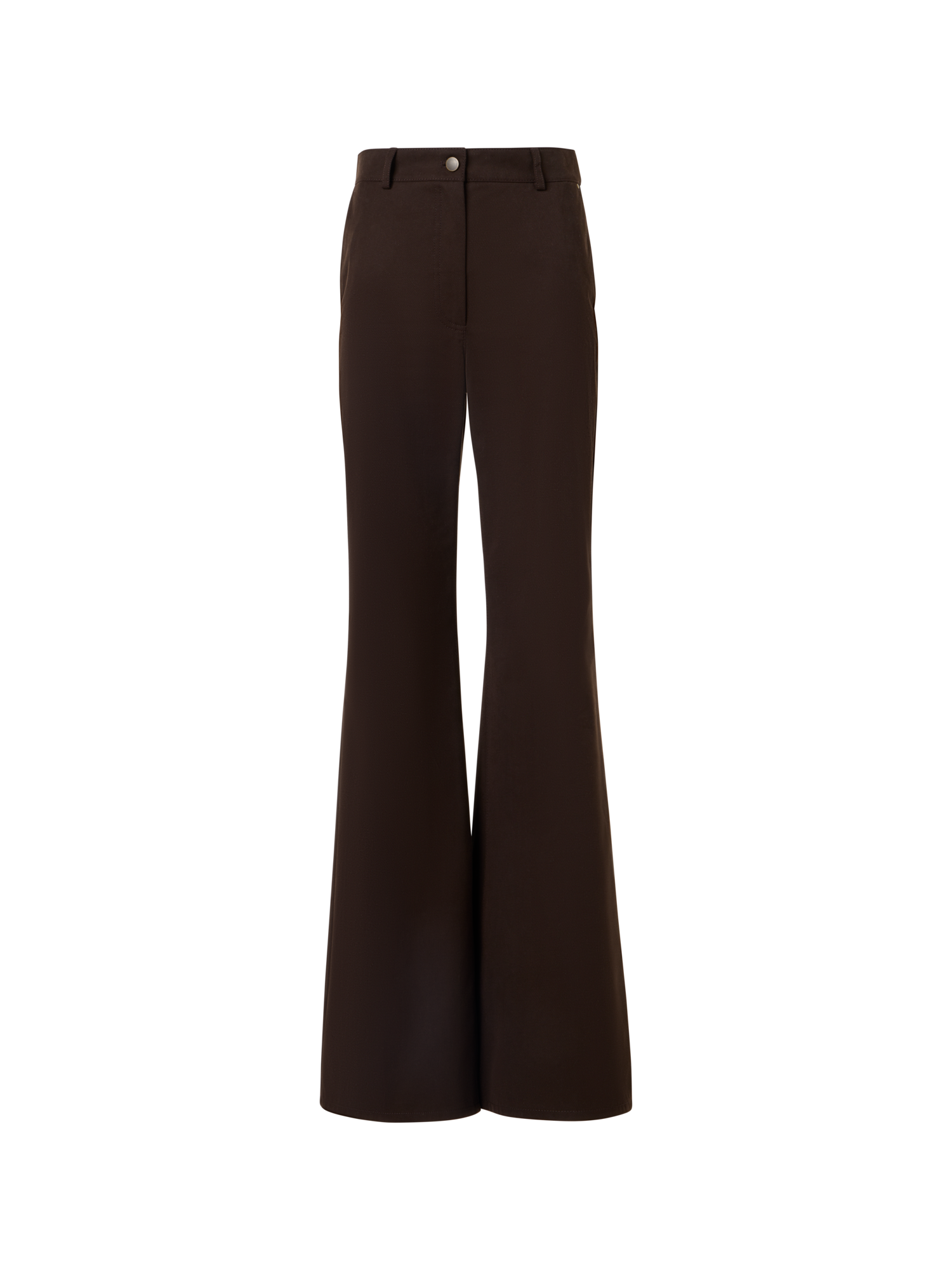 Designer Celia Bootcut Pants in Cotton Gabardine - brown