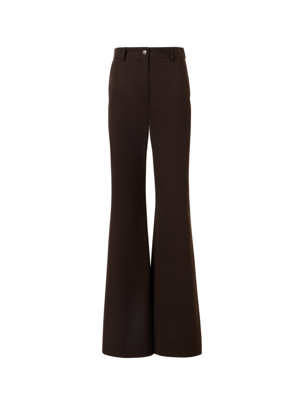 Designer Celia Bootcut Pants in Cotton Gabardine - brown