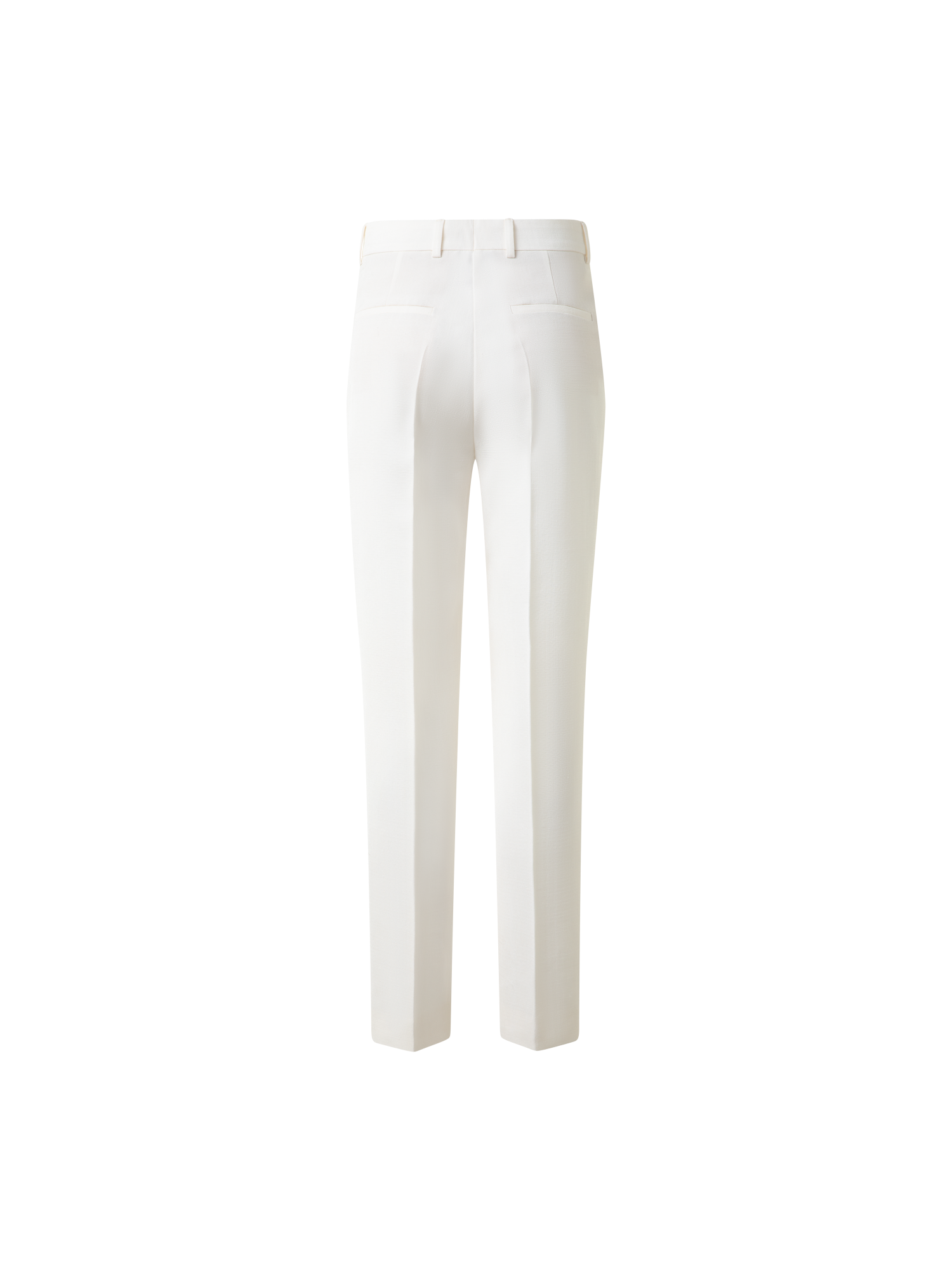 Designer Tapered Silk Shantung Pants - neutral - white