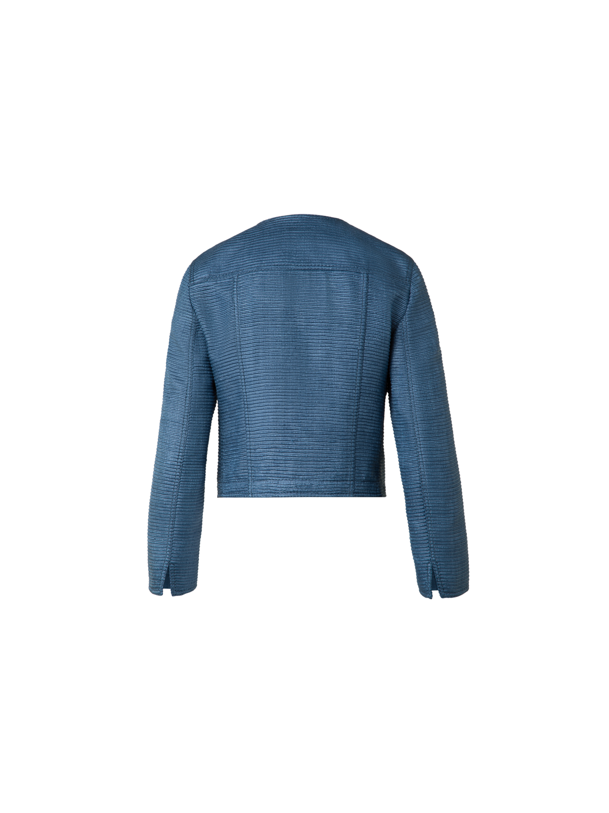 Designer Short Jacket in Indian Silk Ottoman - blue