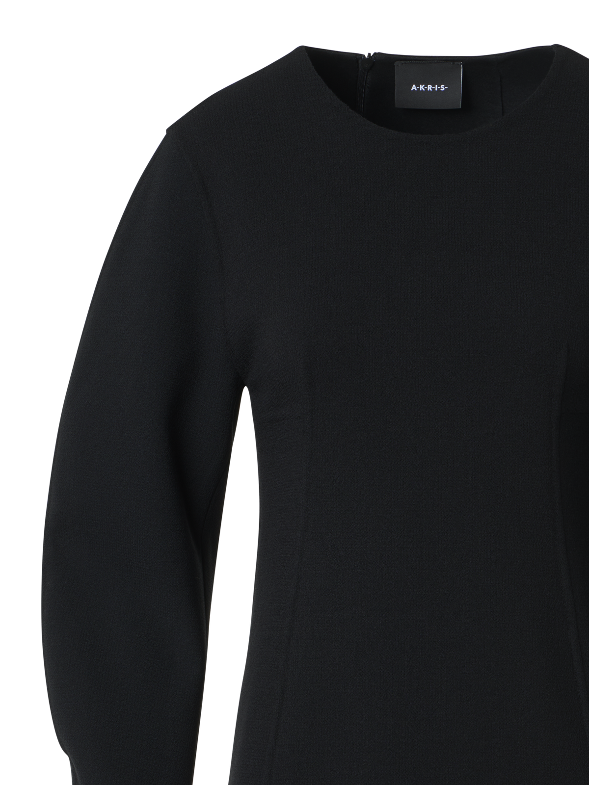 Designer Short Wool Crêpe Double-Face Sheath Dress - black