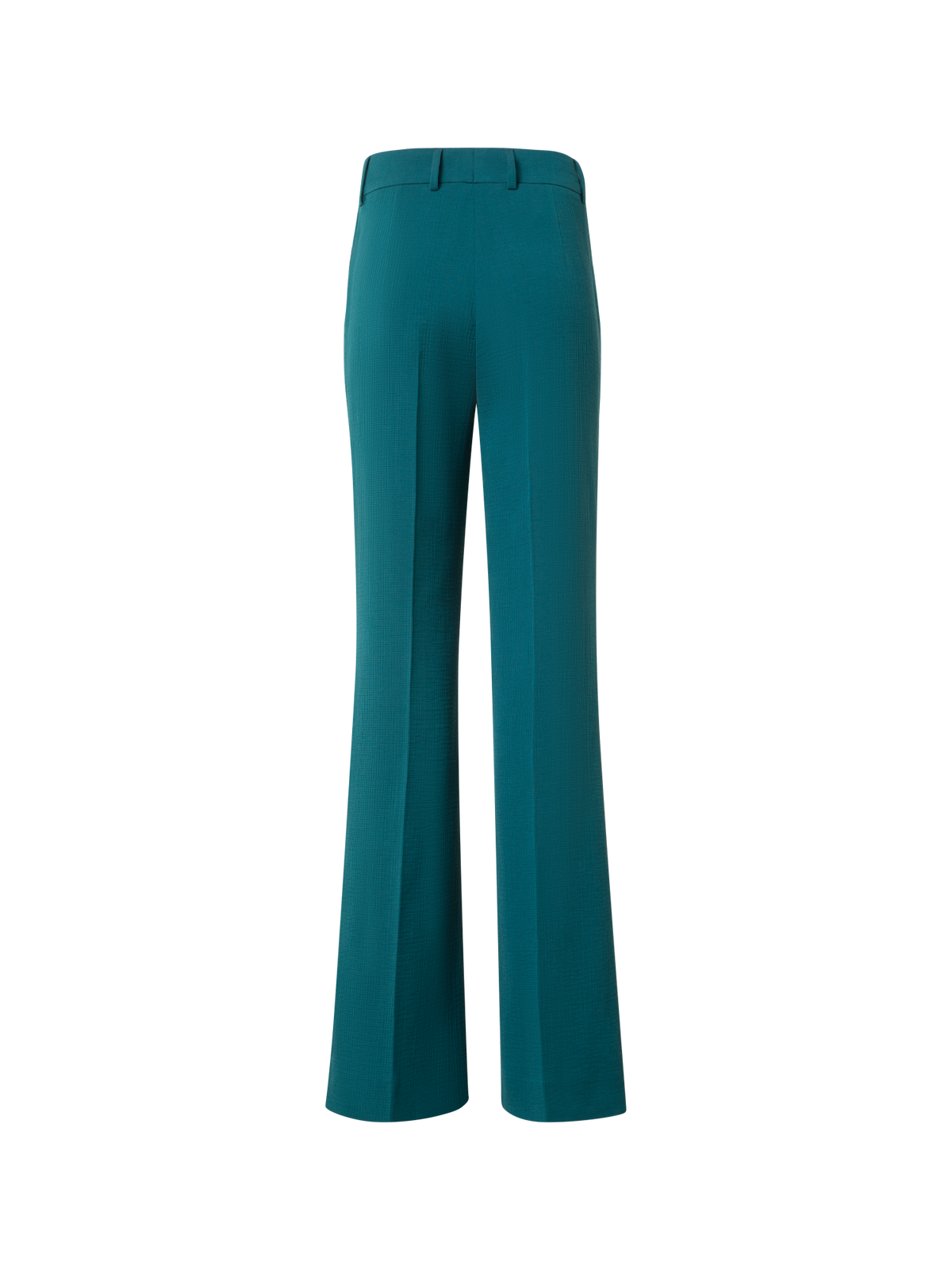 Designer Wide Structured Cotton Double-Face Pants - green