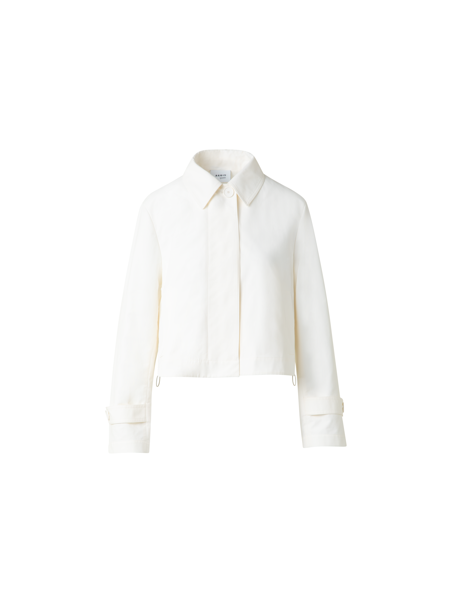 Designer Water Repellent Bicycle Parka in Cotton Blend - neutral - ecru - white