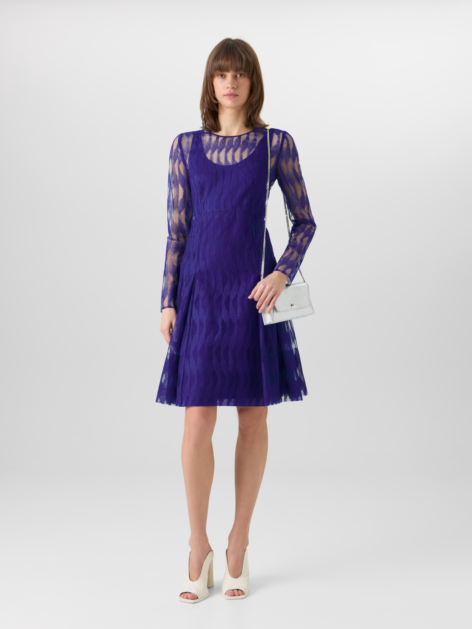Designer Long-Sleeve High Plains Dress - purple 
