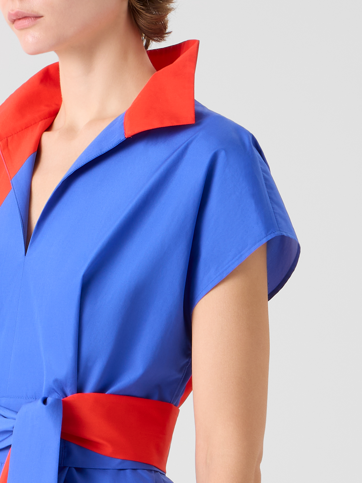 Designer Cotton Shirt Dress with High Plains Print - multicolor #editorial