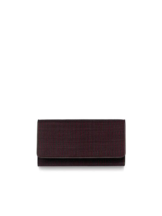 Designer Long Wallet in Horsehair - purple