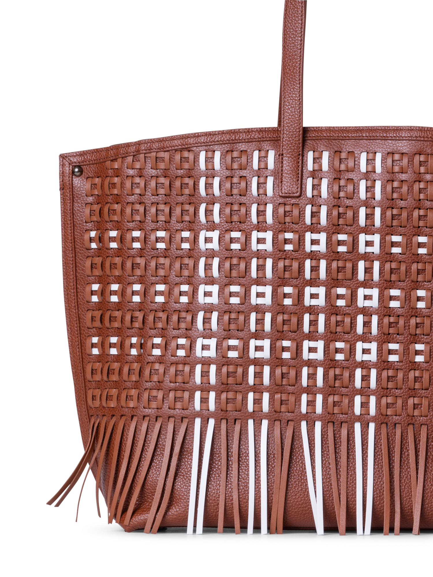 Designer Ai Medium Shoulder Tote - brown - multicolor