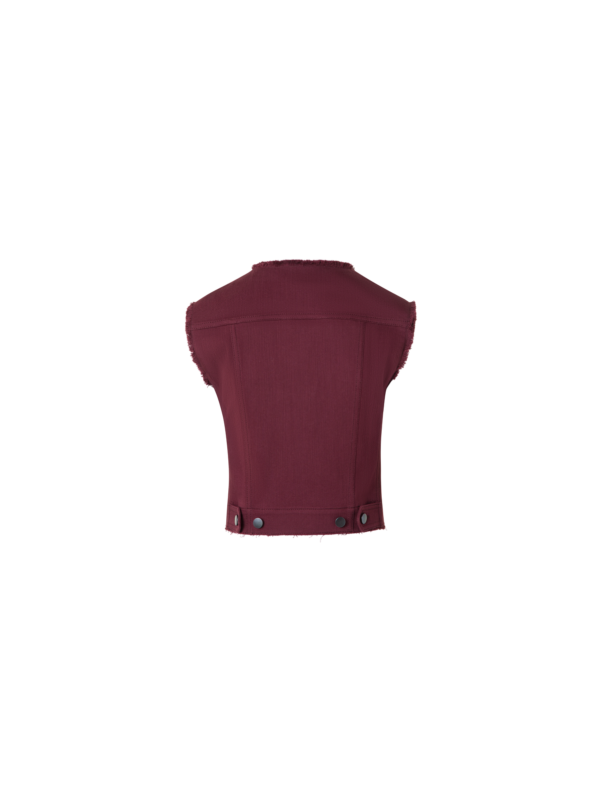 Designer Cotton Stretch Denim Gilet - purple - red