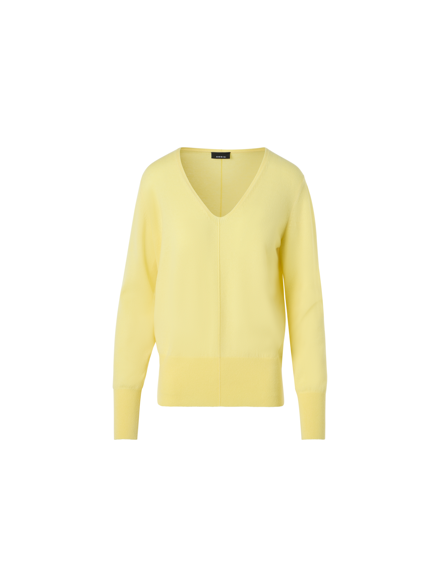 Designer Pure Cashmere V-Neck Sweater - yellow
