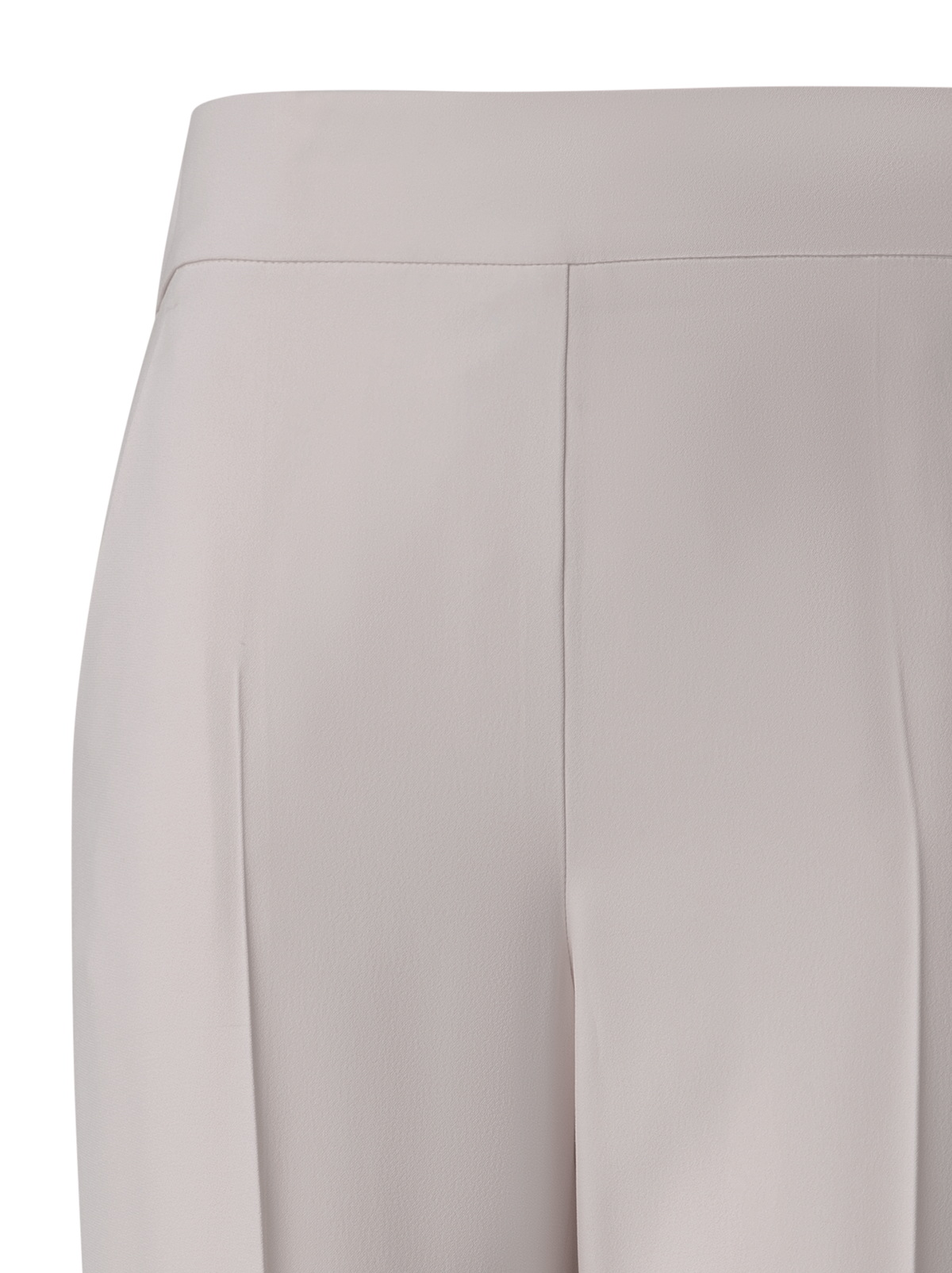 Designer Tapered Crêpe Pants with Elastic Back - neutral - grey - beige