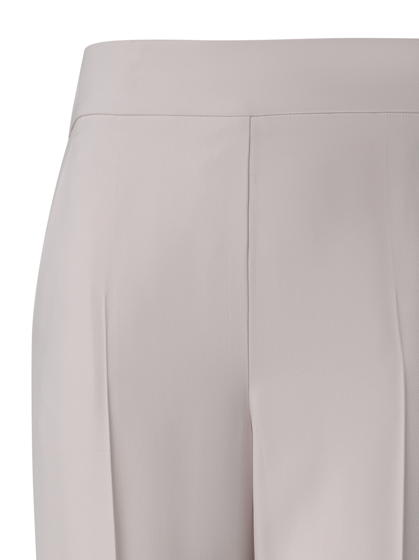 Designer Tapered Crêpe Pants with Elastic Back - neutral - grey - beige