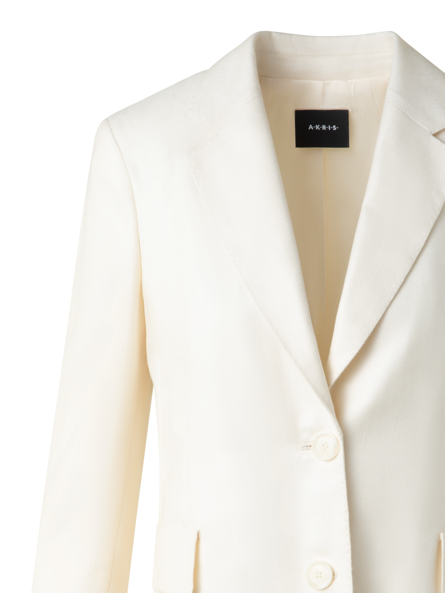 Designer Single Breasted Cashmere Blazer - neutral - ecru - white