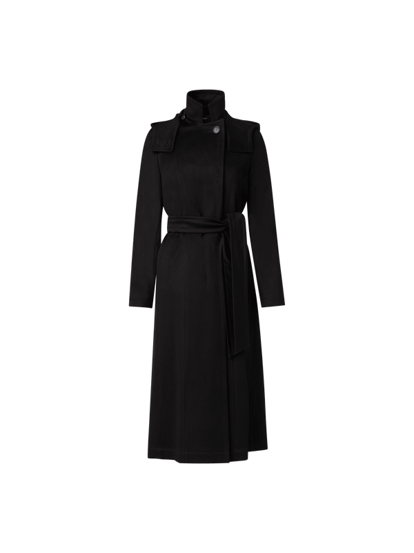 Designer Storm System® Cashmere Coat - black