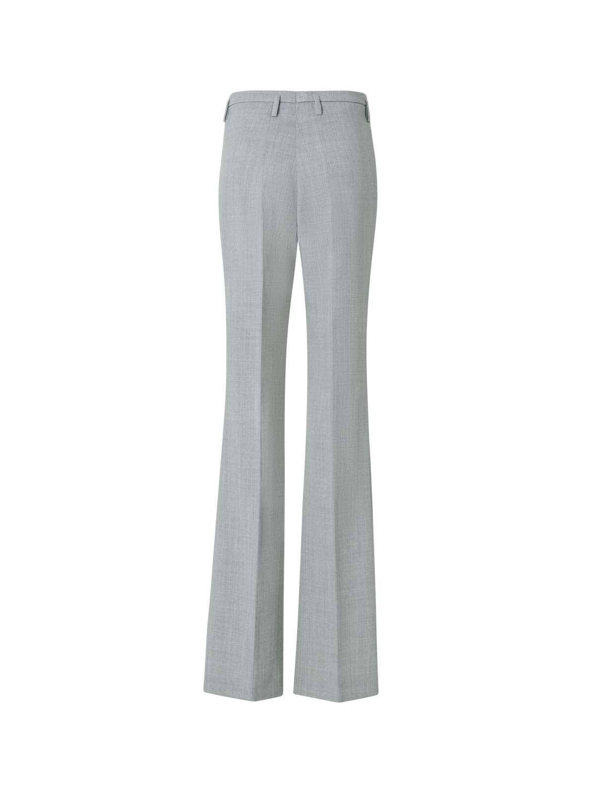 Designer Bootcut Wool Double-Face Pants - neutral - grey