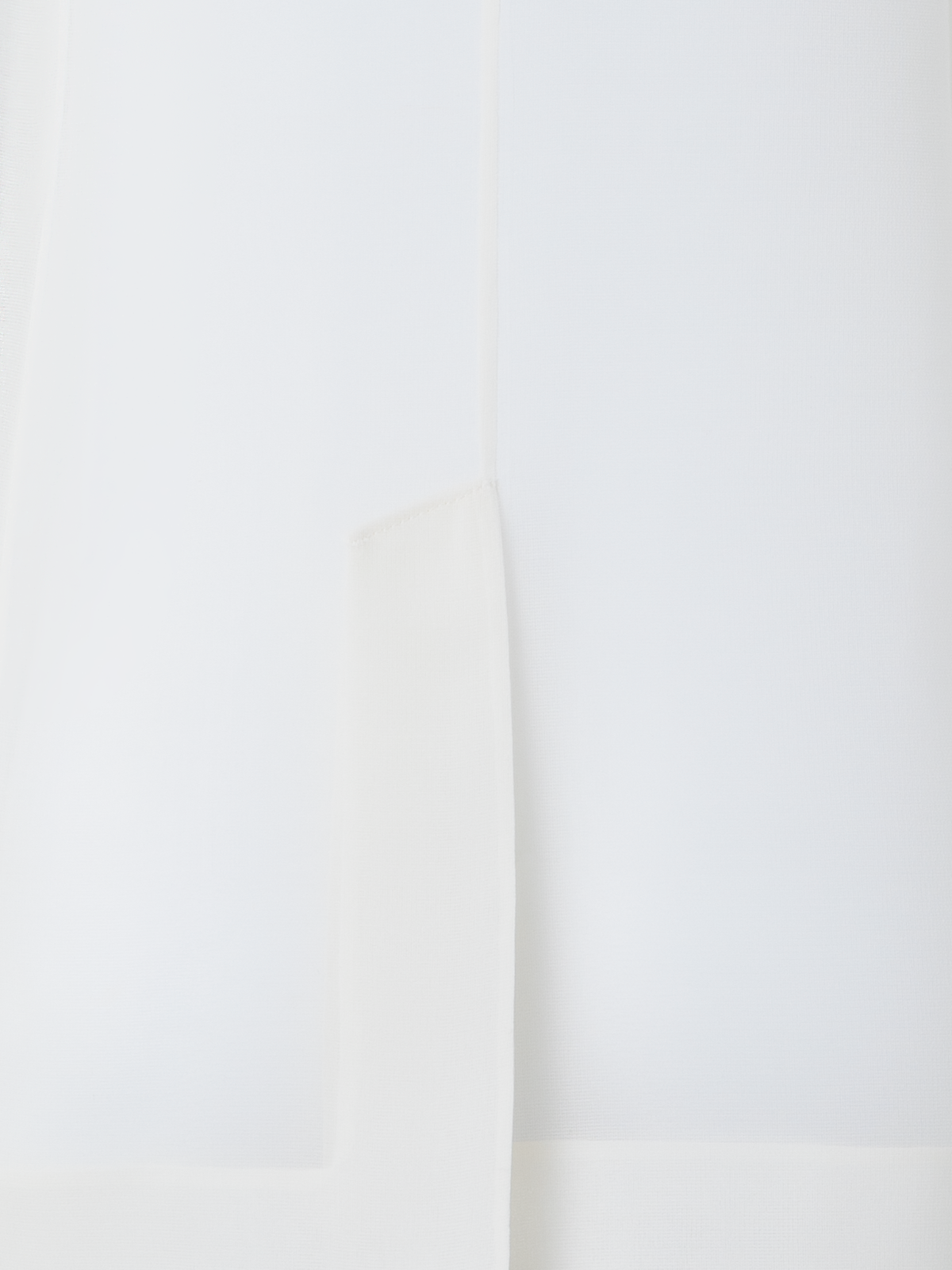 Designer Long Sheer Silk Organza Gilet - neutral - ecru - white