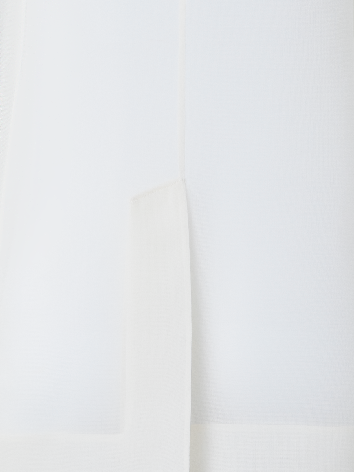 Designer Long Sheer Silk Organza Gilet - neutral - ecru - white