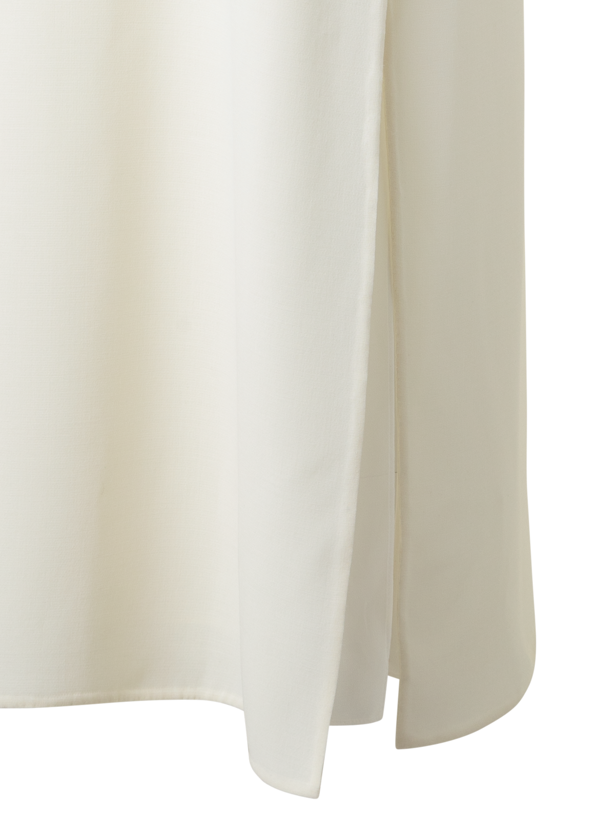 Designer Straight Midi Dress in Wool Double-Face - ecru - white