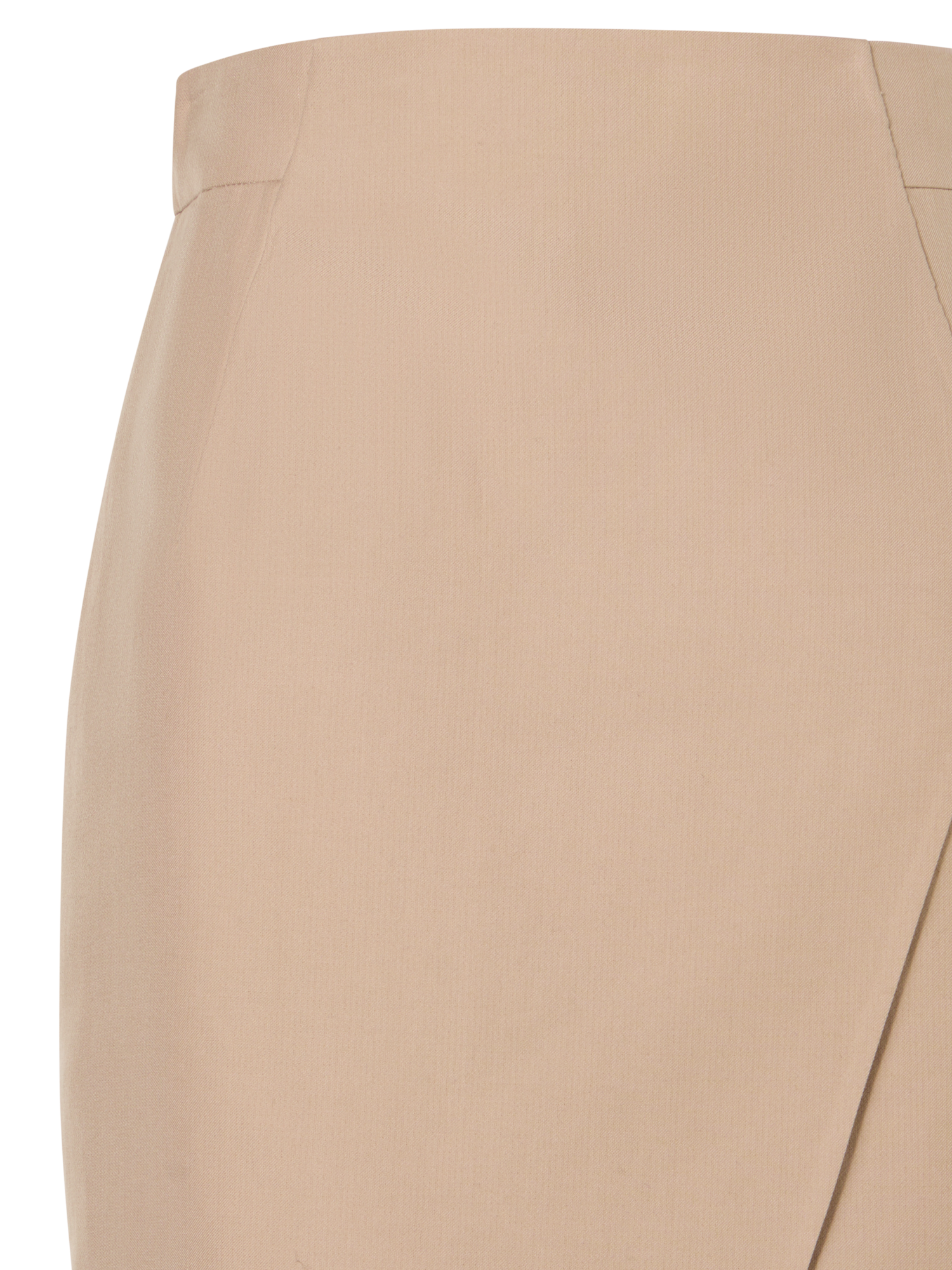 Designer Cotton-Silk Double-Face Pencil Skirt - beige