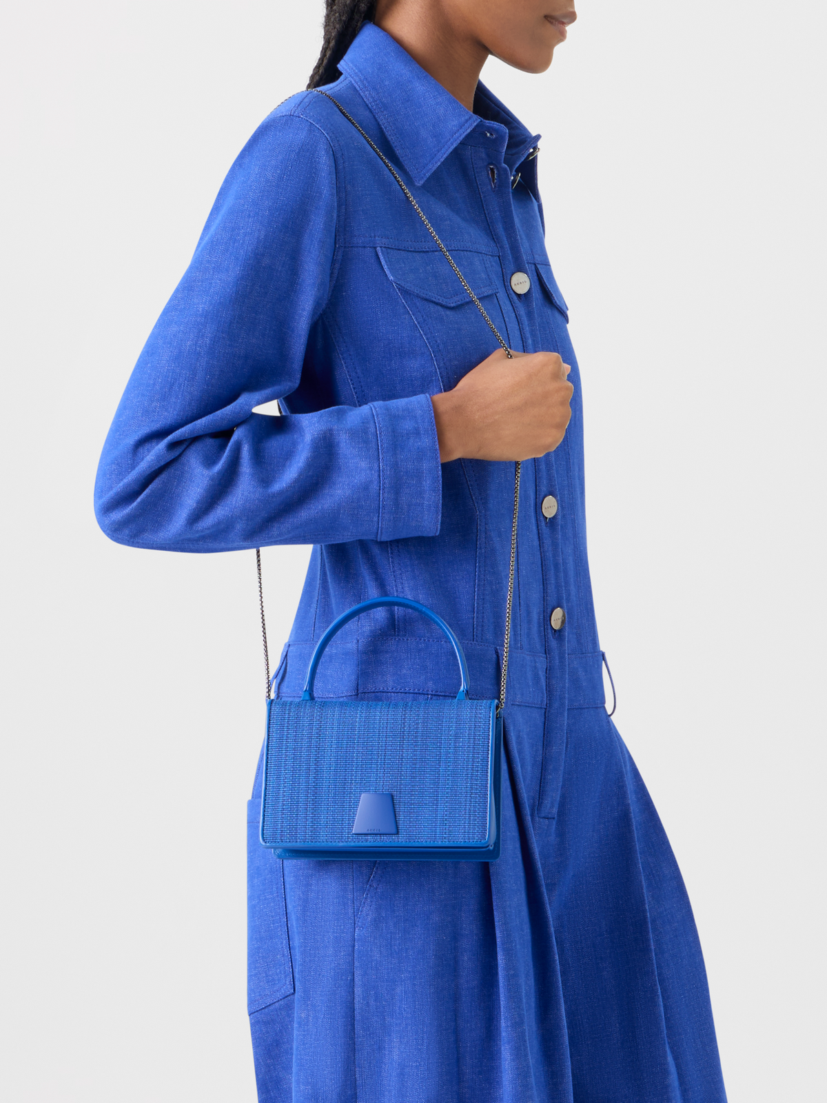 Designer Alice Mini Top Handle Bag - blue #editorial