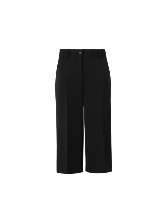 Designer  Wool Tricotine Bermuda - black