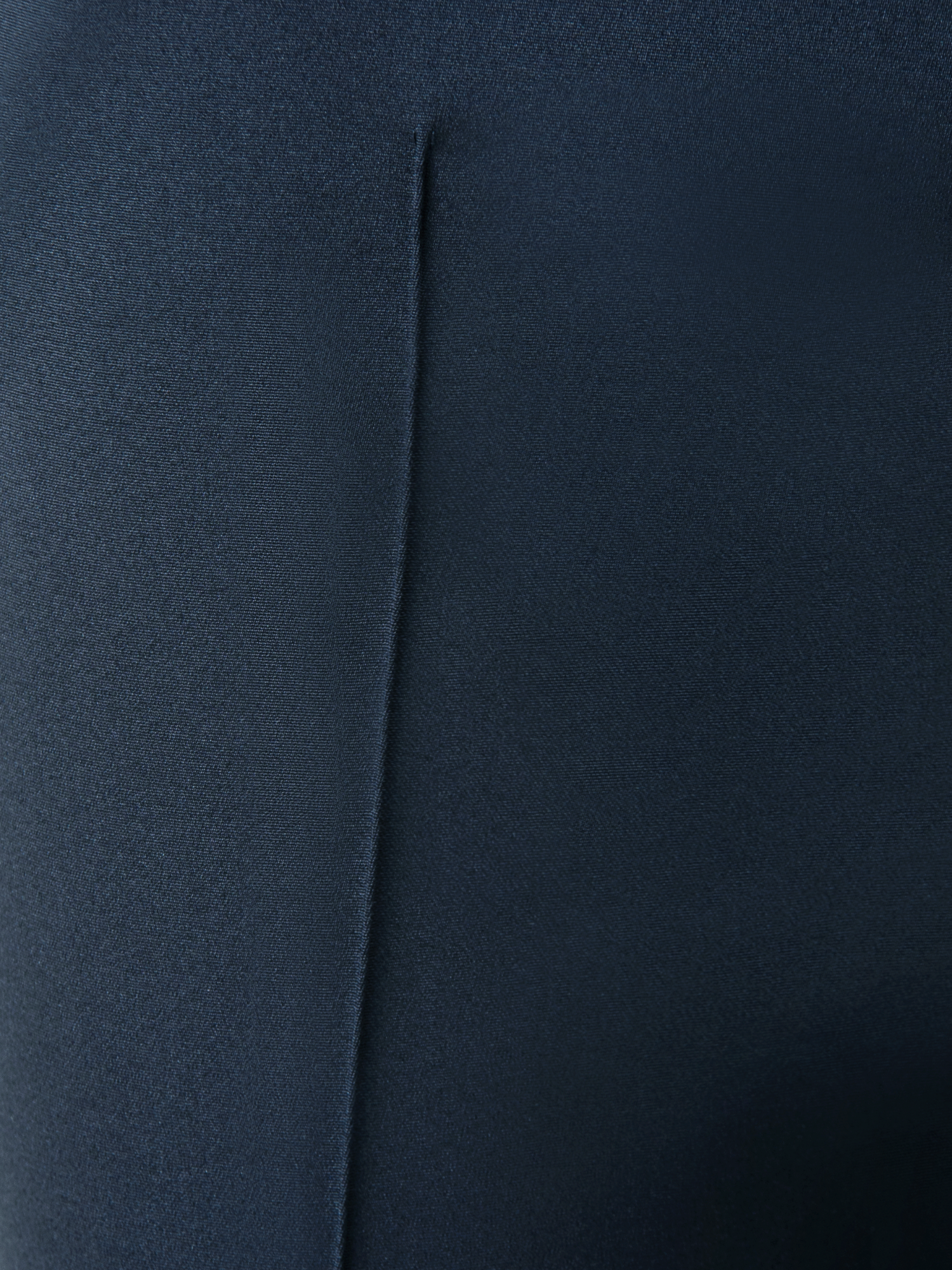 Designer Slim Silk Stretch Crêpe Pants - navy - blue
