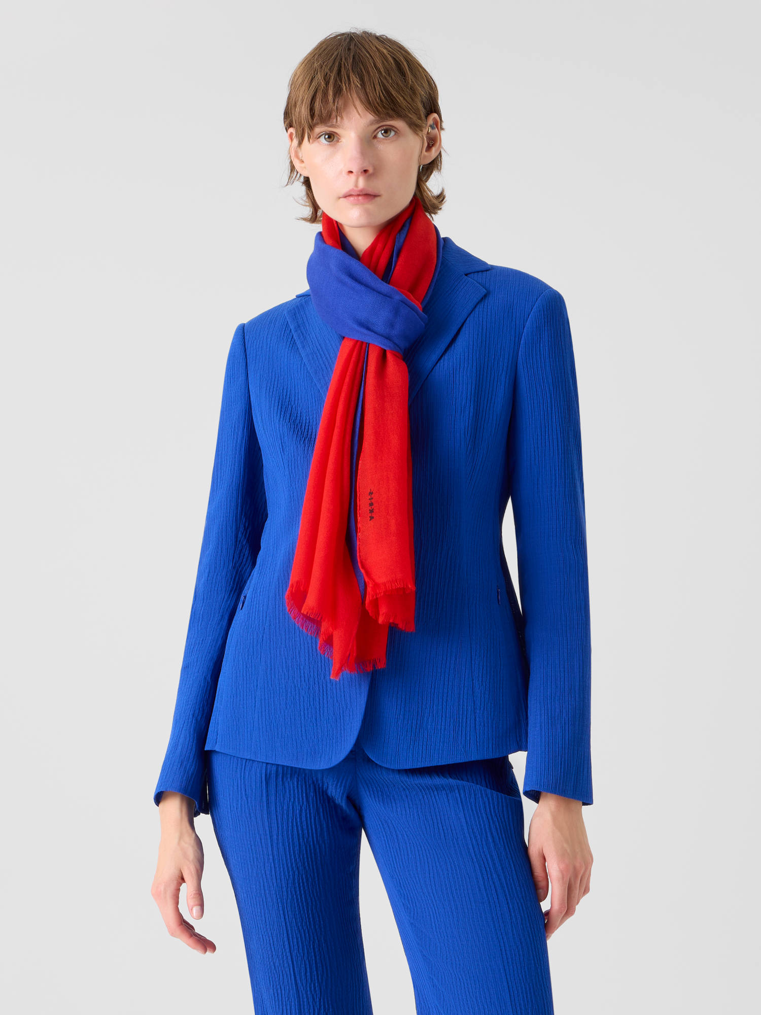 Designer Cashmere Scarf in High Plains Print - multicolor 