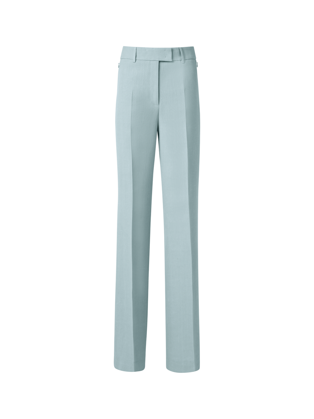 Designer Wide Silk Shantung Pants - pastel - blue