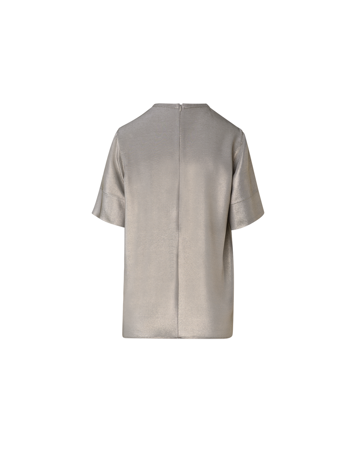 Designer Oversize T-Shirt Blouse in Silk Lurex - gold