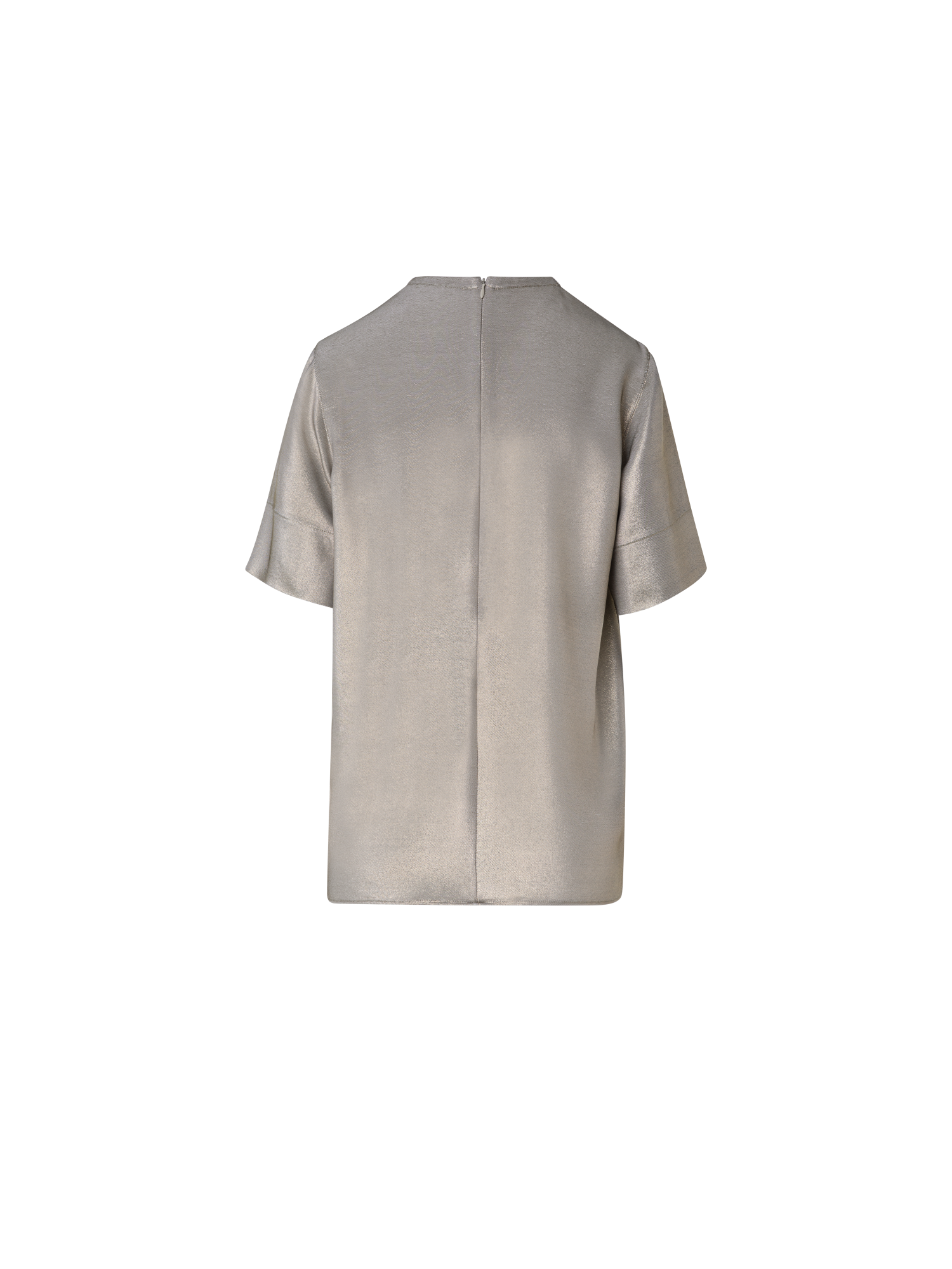 Designer Oversize T-Shirt Blouse in Silk Lurex - gold