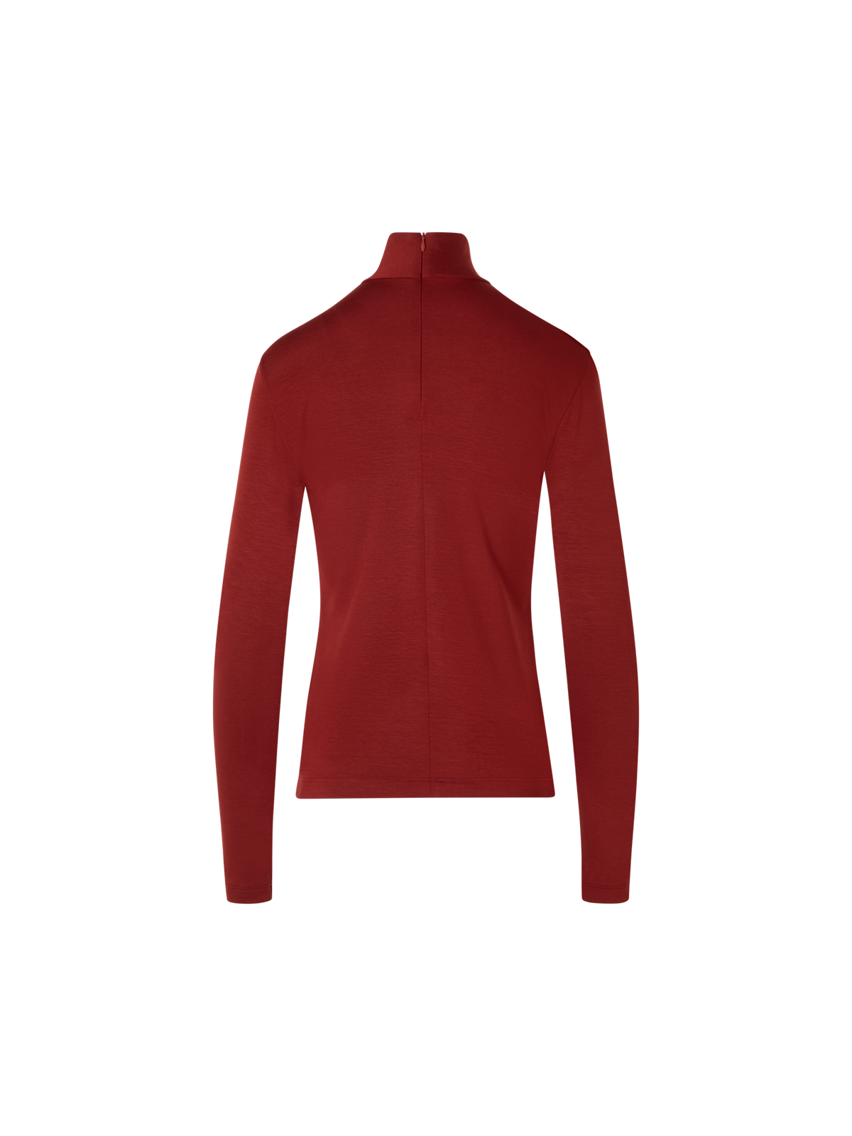 Designer Mock Neck Shirt in Modal Jersey - red