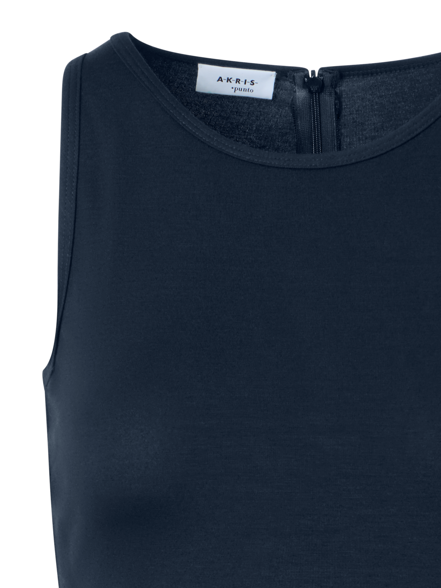 Designer Fitted Speedo Top in Stretch Modal Jersey - navy - blue