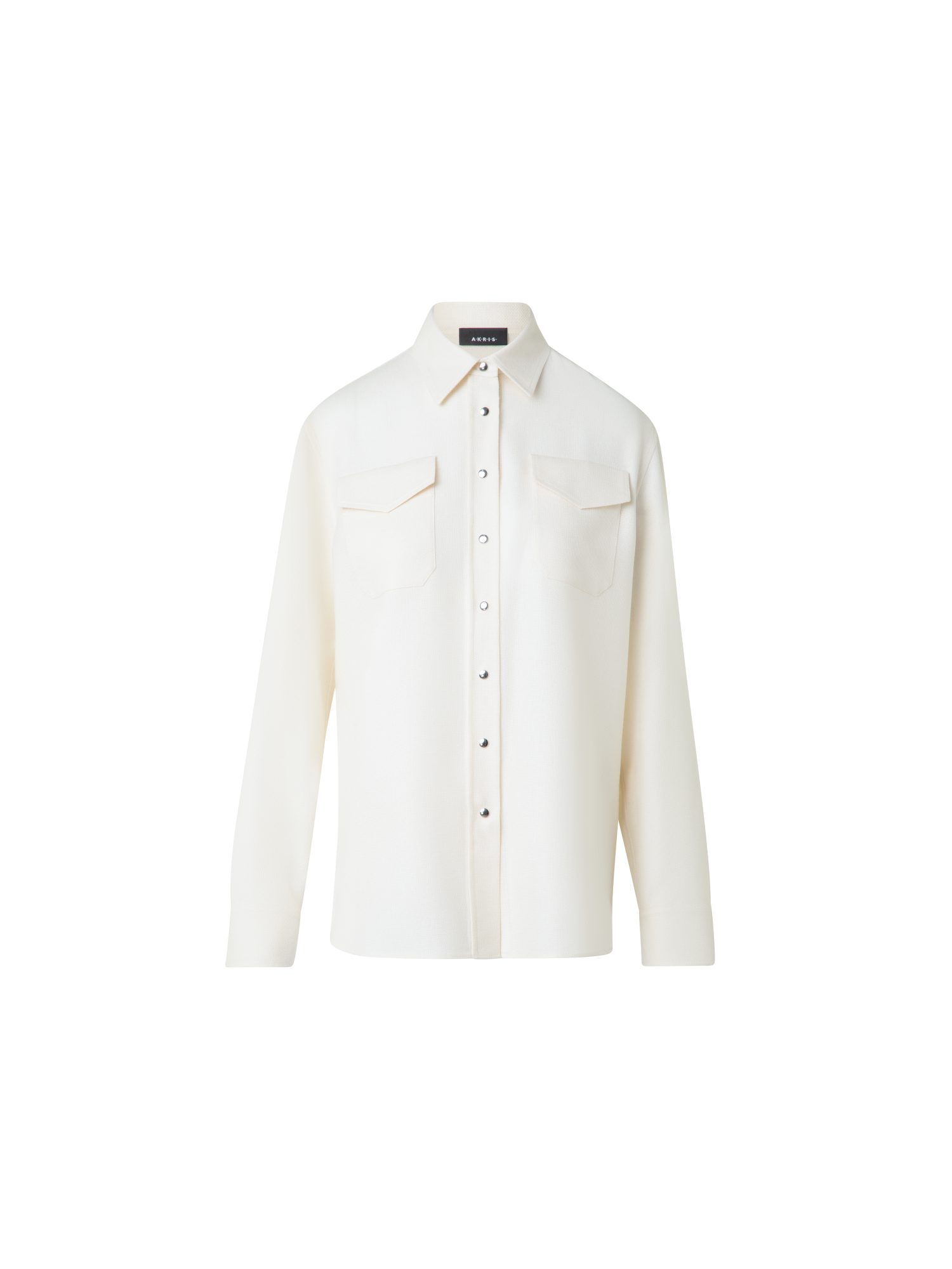 Designer Shirt Blouse in Panama Cashmere - neutral - ecru - white