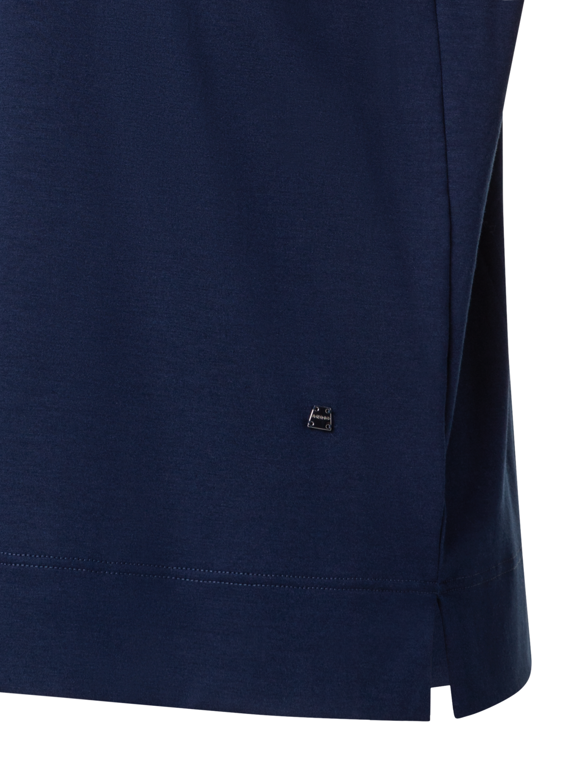 Designer Cotton Jersey T-Shirt - navy - blue