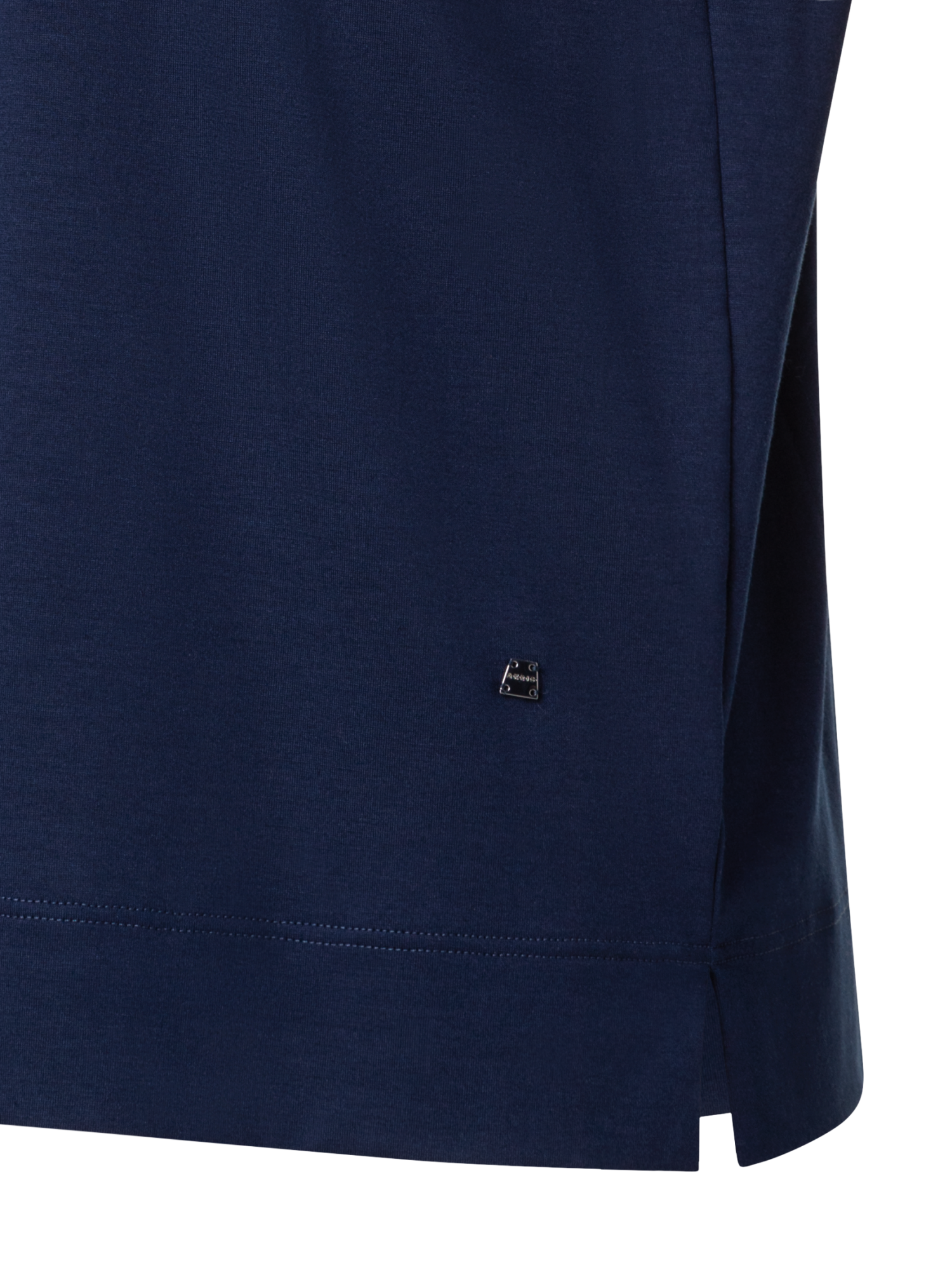 Designer Cotton Jersey T-Shirt - navy - blue