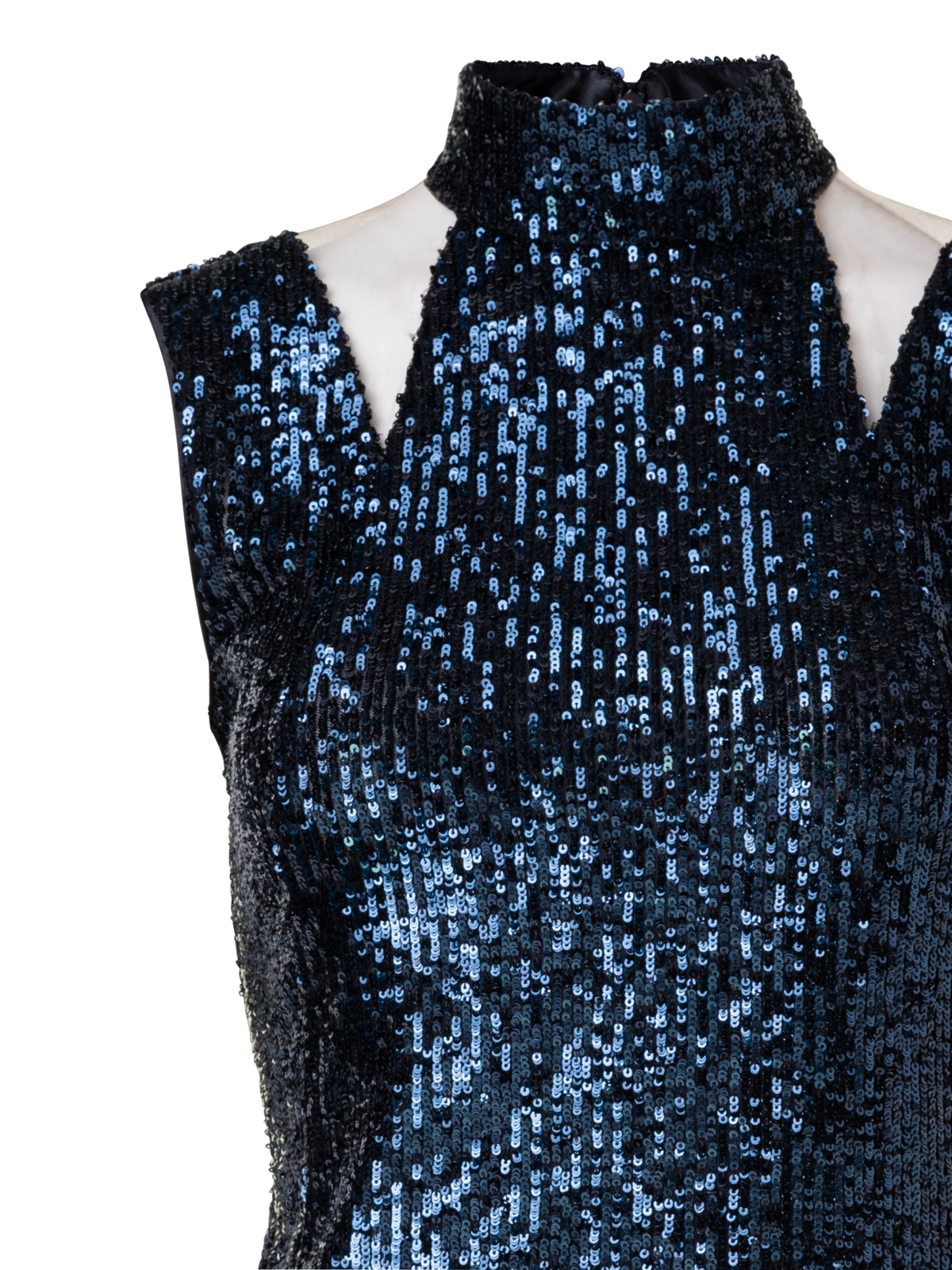 Designer Sequins Top - navy - blue